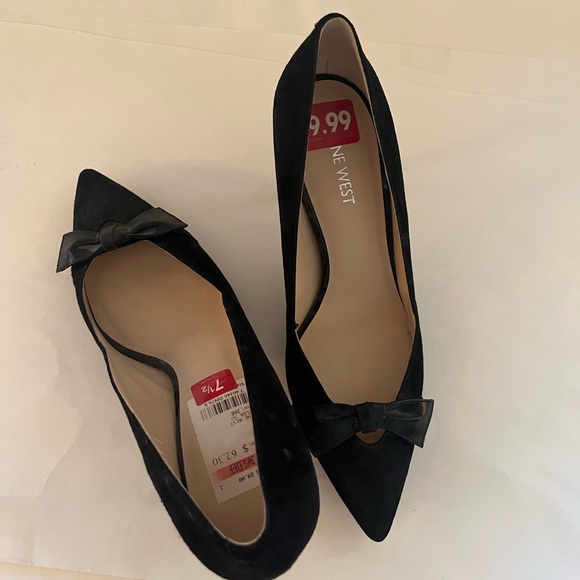 SOLD… On another Platform! Nine West Kelda Black Suede Leather Women Shoes EUC - Picture 5 of 8